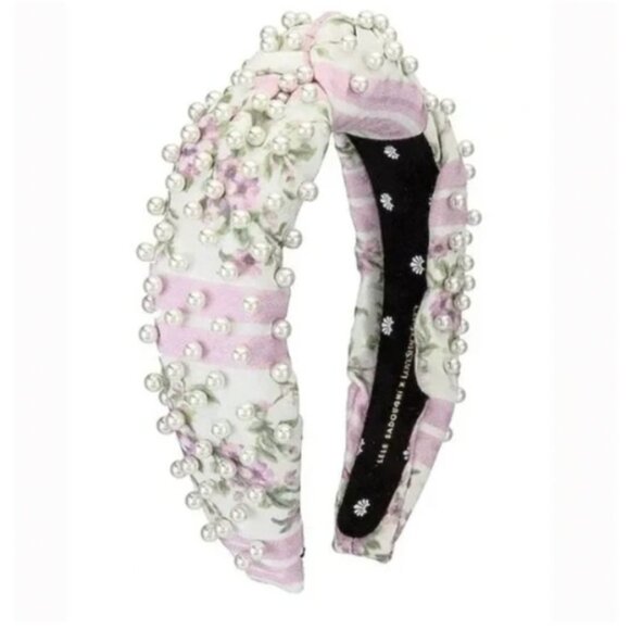 Lele Sadoughi X Loveshackfancy Pastel Clouds Pearl Knotted Headband main image 5